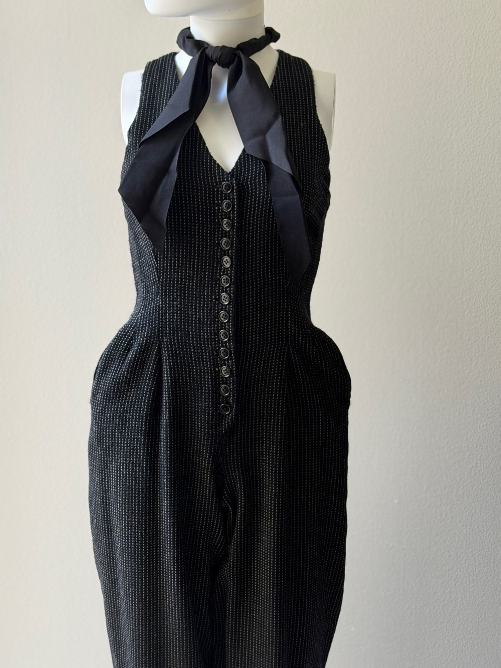 Vintage Norma Kamali wool jumpsuit